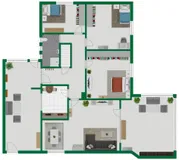 Grundriss-Skizze Obergeschoss