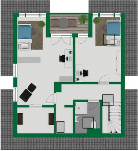 Grundriss-Skizze Dachgeschoss