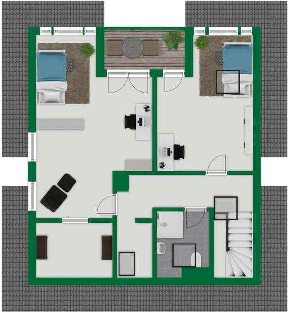 Grundriss-Skizze Dachgeschoss