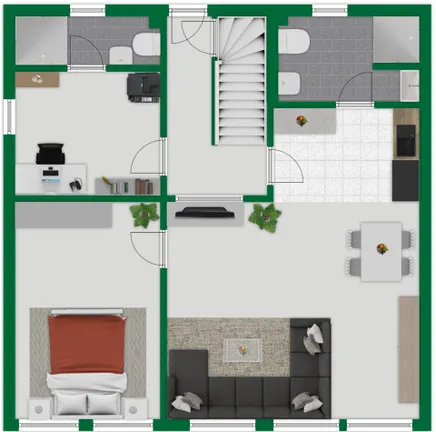 Grundriss-Skizze Erdgeschoss