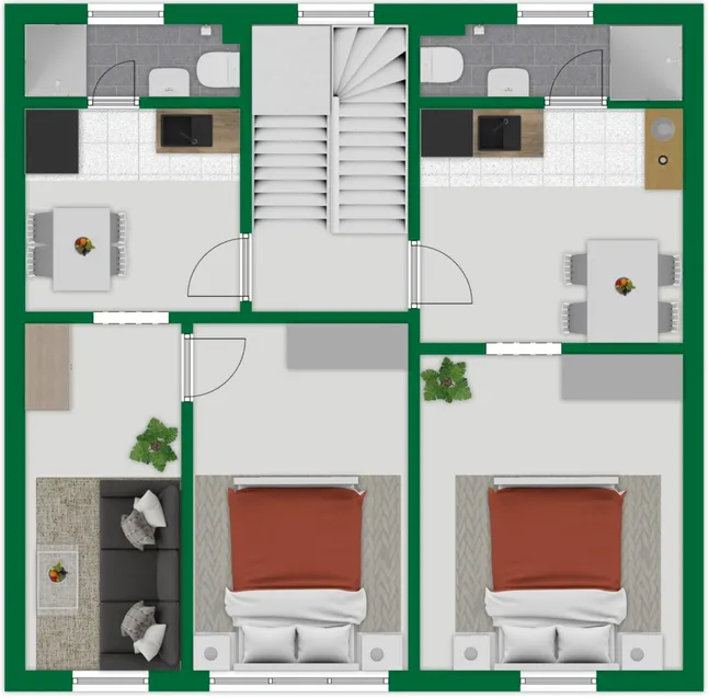 Grundriss-Skizze Obergeschoss