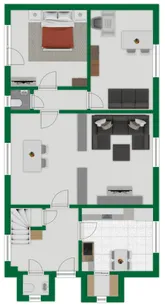 Grundriss-Skizze Erdgeschoss