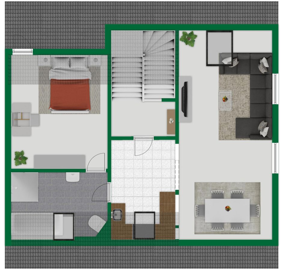 Grundriss-Skizze Dachgeschoss