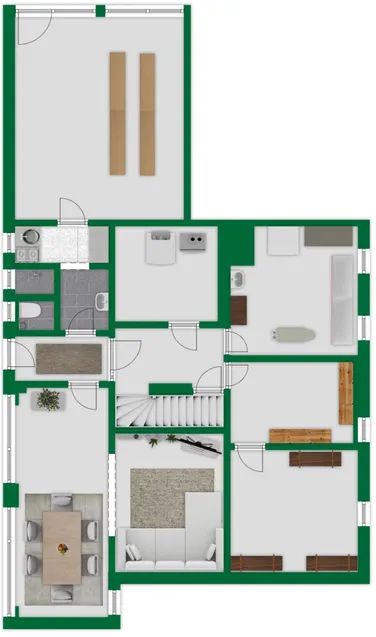 Grundriss-Skizze Gartengeschoss
