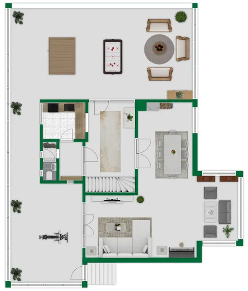 Grundriss-Skizze Erdgeschoss