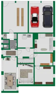 Grundriss-Skizze Gartengeschoss