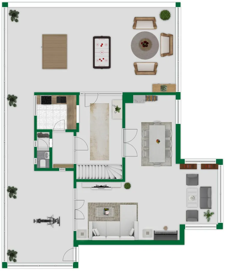 Grundriss-Skizze Erdgeschoss