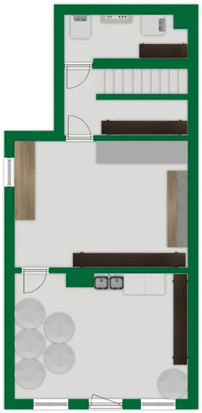 Grundriss-Skizze Kellergeschoss Hinterhaus