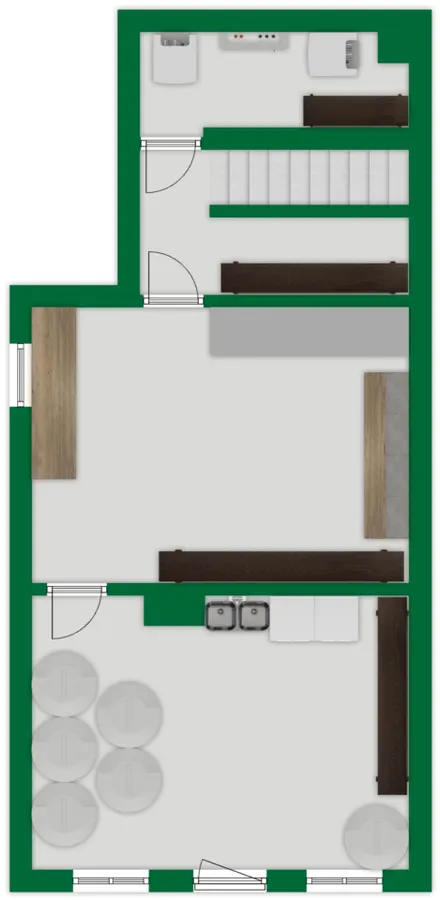 Grundriss-Skizze Kellergeschoss Hinterhaus