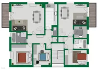 Grundriss-Skizze Obergeschoss