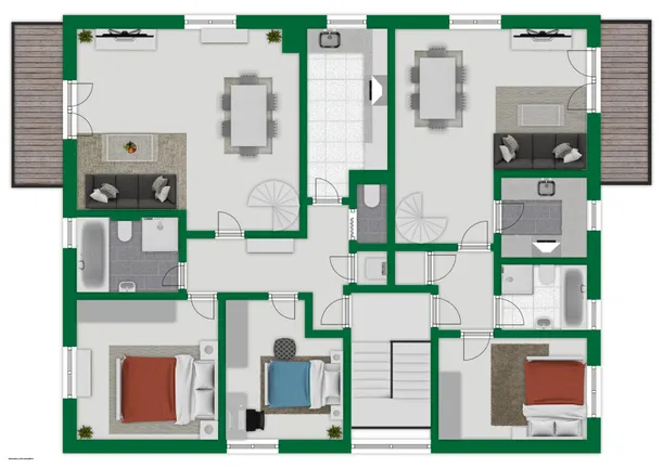 Grundriss-Skizze Obergeschoss