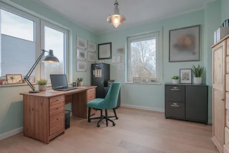 Beispielhafte Darstellung - Raum virtuell aufgeräumt (Arbeitszimmer)