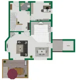 Grundriss-Skizze Erdgeschoss