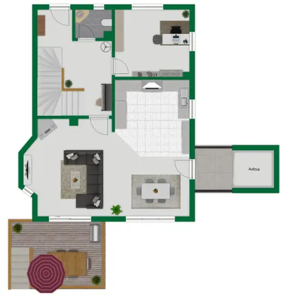 Grundriss-Skizze Erdgeschoss