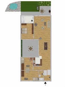 Grundriss neu möbliert