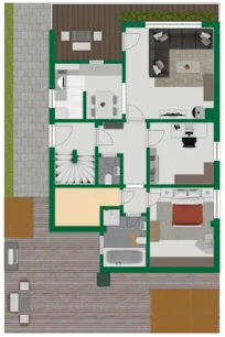 Grundriss-Skizze Erdgeschoss