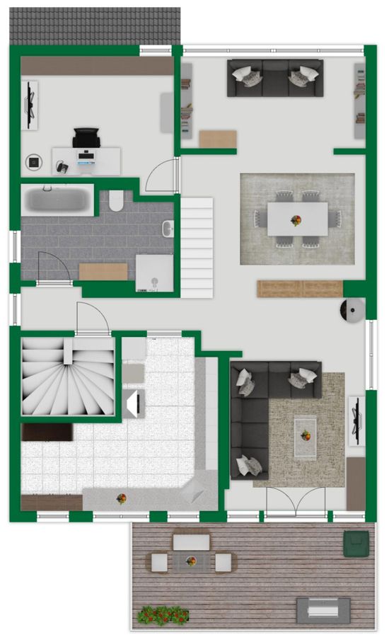 Grundriss-Skizze Obergeschoss