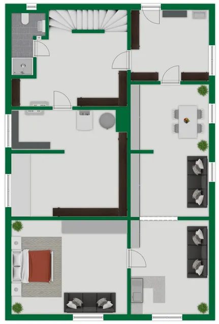 Grundriss-Skizze Untergeschoss