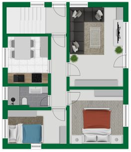 Grundriss-Skizze Erdgeschoss