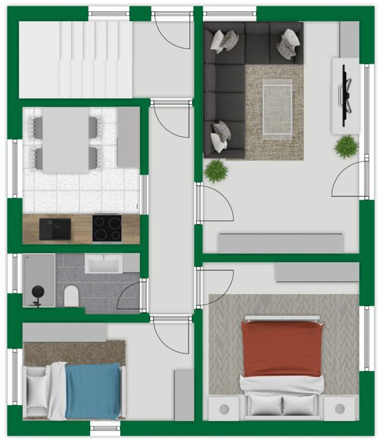 Grundriss-Skizze Erdgeschoss