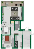 Grundriss-Skizze Wohnung