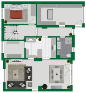 Grundriss-Skizze Erdgeschoss