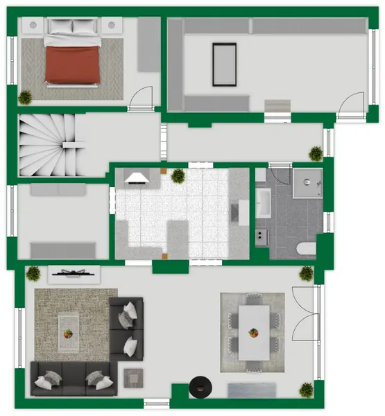 Grundriss-Skizze Erdgeschoss