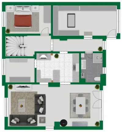 Grundriss-Skizze Erdgeschoss