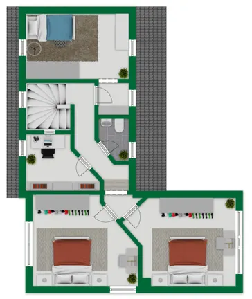 Grundriss-Skizze Obergeschoss