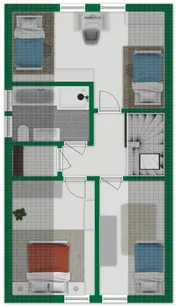 Grundriss-Skizze Obergeschoss