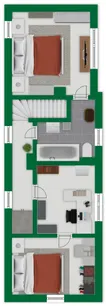 Grundriss-Skizze Obergeschoss
