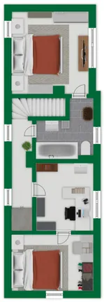 Grundriss-Skizze Obergeschoss