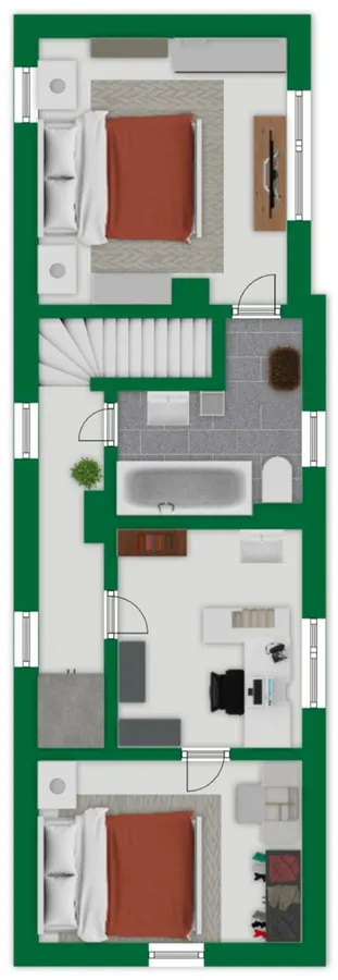 Grundriss-Skizze Obergeschoss
