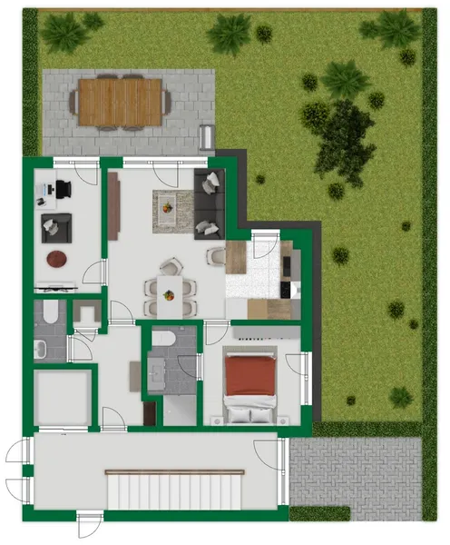 Grundriss-Skizze Wohnung