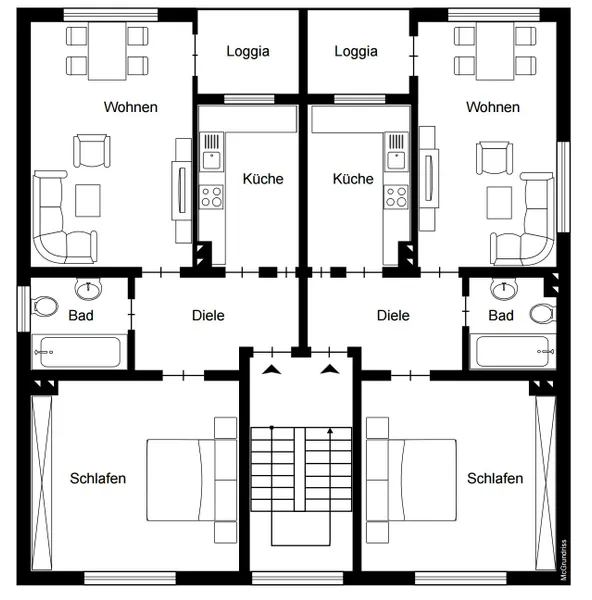 1. und 2. Obergeschoss