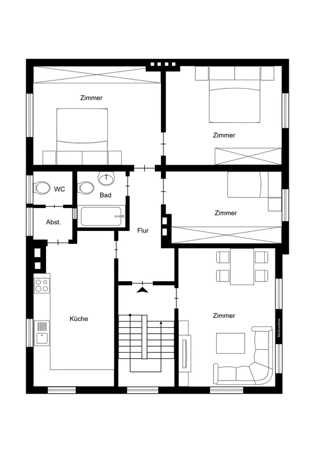 Erdgeschoss + Obergeschoss