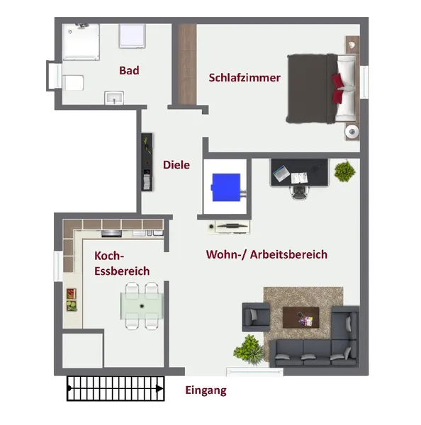 Schön geschnittene 2-Zimmer Souterrain-Wohnung in ruhiger Wohngegend! - Foto 5