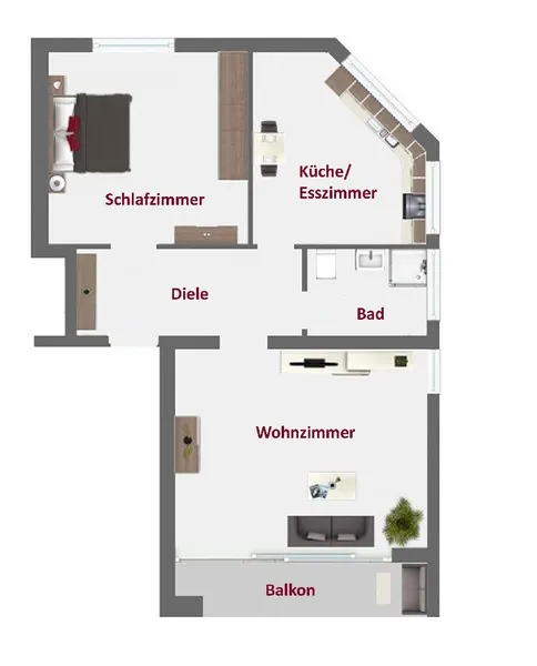 Seniorengerechte, moderne 2 Zimmer-Whg mit Balkon im Siegburger Zentrum!