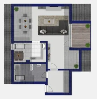 Großzügiges 1-Zimmer-Apartment im charmanten Dachgeschoss