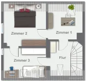 Grundriss Whg. Nr. 1 FWH 1.OG