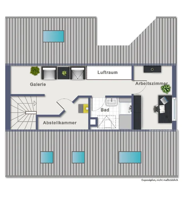 Grundriss Spitzboden