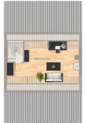 Grundriss Spitzboden
