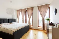 Schlafzimmer mit Dachterrasse