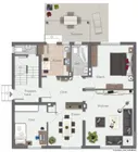 Wohnung EG (vermietet)