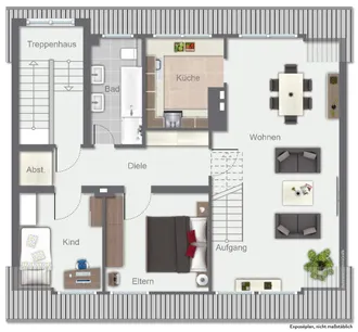 Wohnung DG (vermietet)