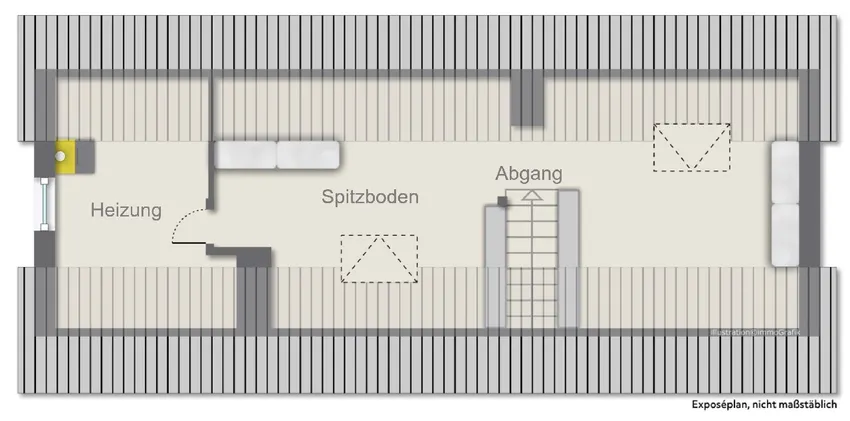 Spitzboden zu DG (vermietet)