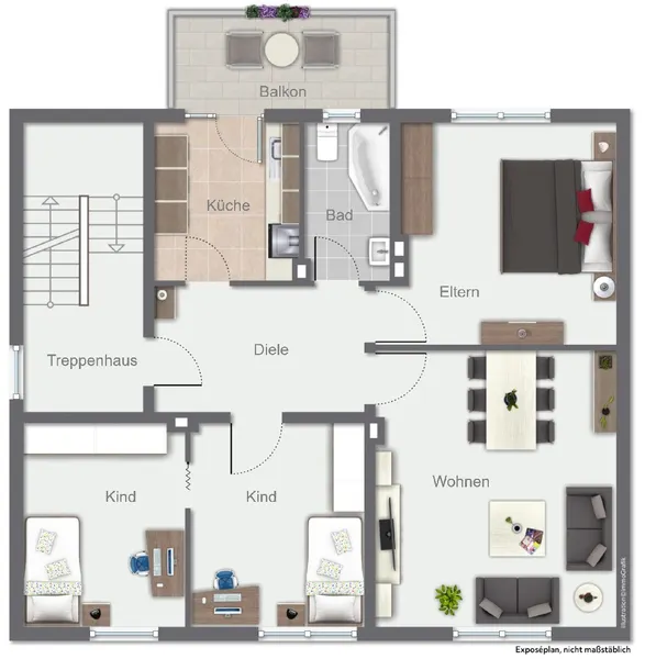 Wohnung OG (vermietet)