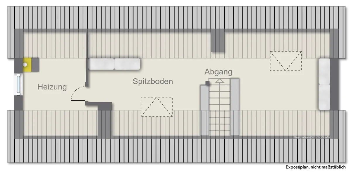 Spitzboden zu DG (vermietet)