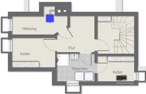 Grundiss Kellergeschoss