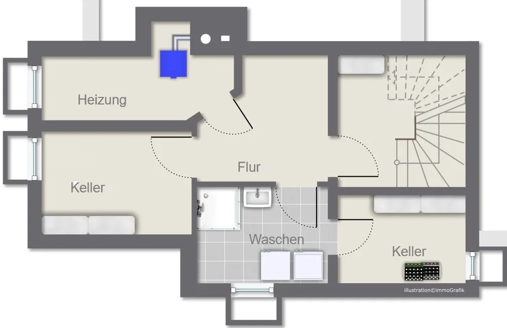 Grundiss Kellergeschoss